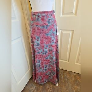 LULAROE COLORFUL FLORAL MAXI SKIRT, SIZE S, NWT